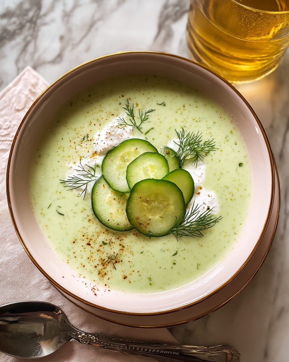 Cold Cucumber Soup with Yogurt and Dill Recipe - Recipe Image