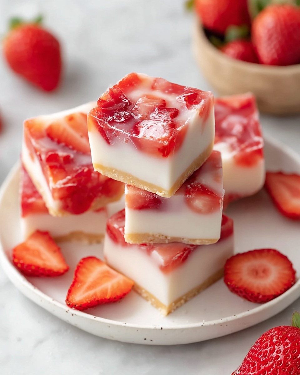 Strawberry Yogurt Bites for a Refreshing Snack Recipe - Recipe Image