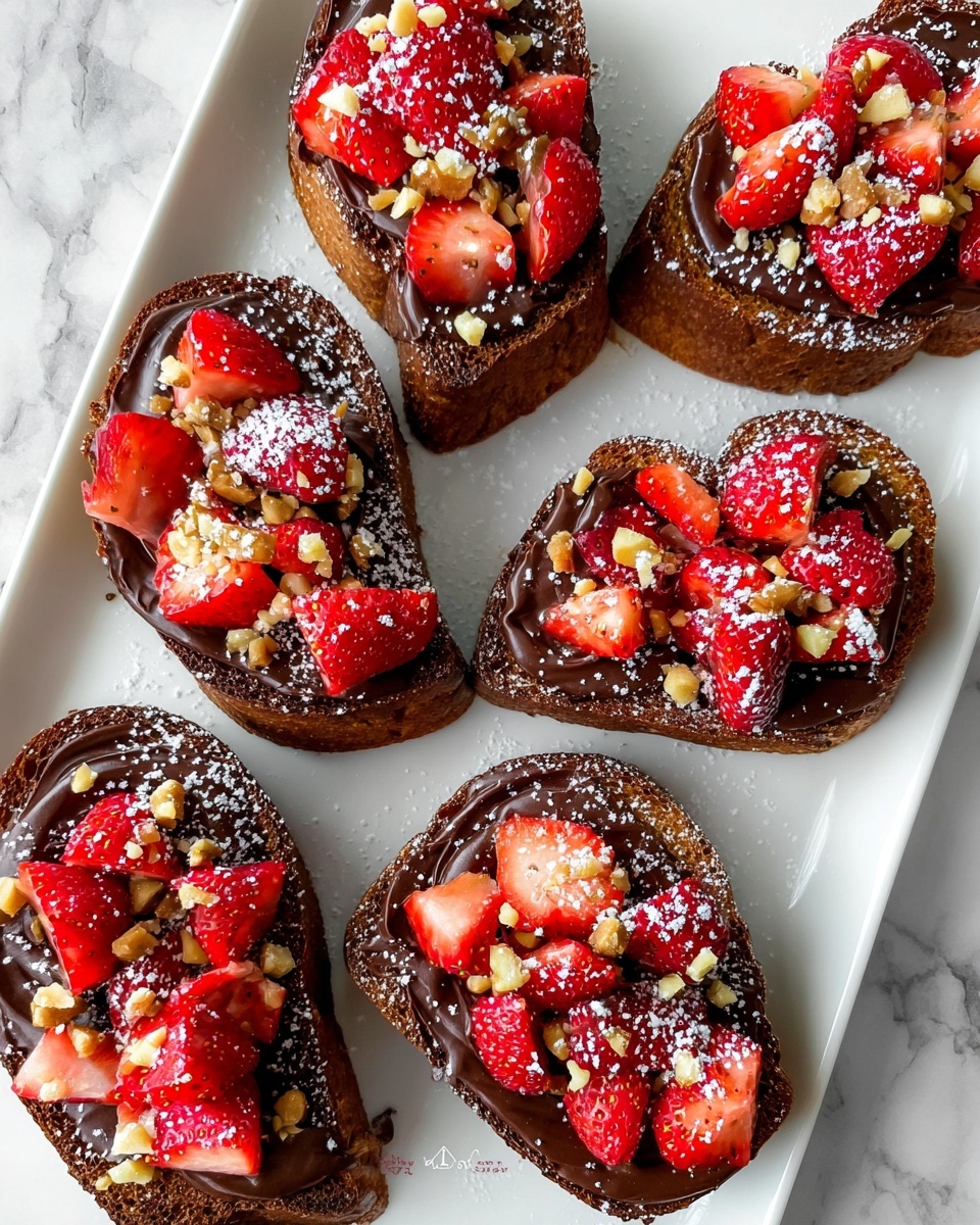 Chocolate Strawberry Bruschetta Dessert Recipe - Recipe Image
