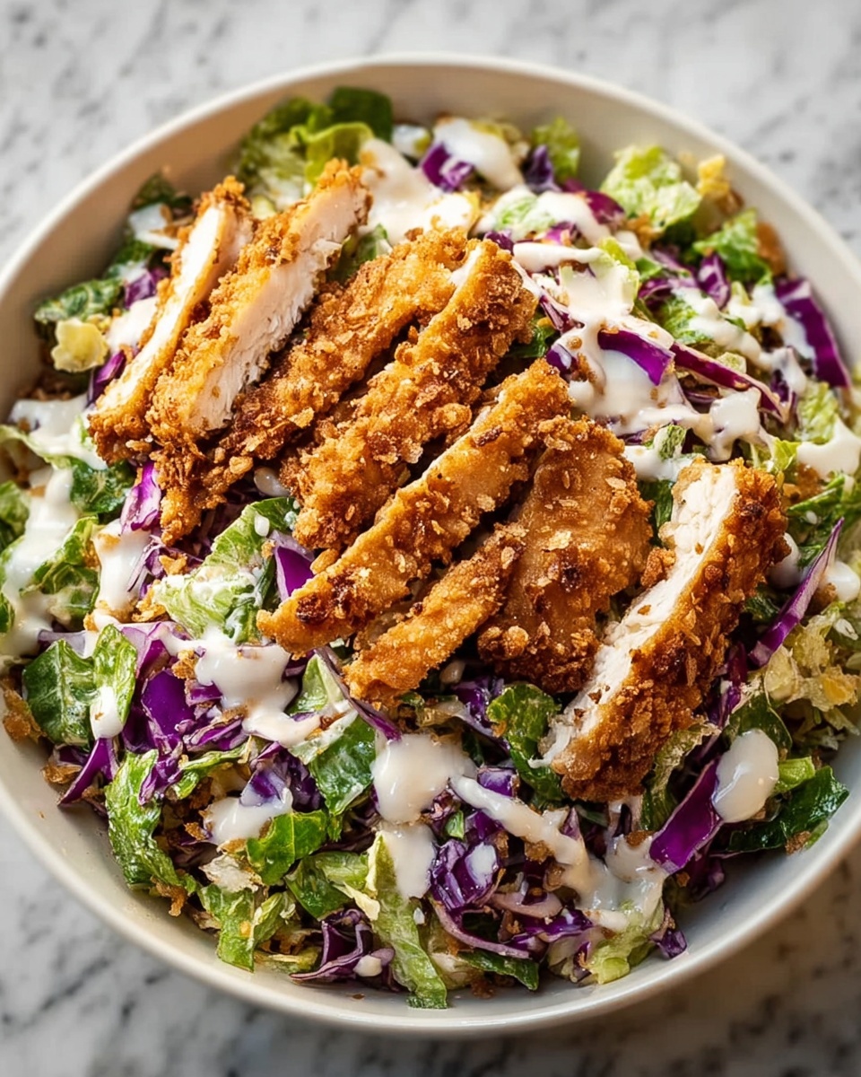 Caesar Slaw with Crispy Chicken Recipe - Recipe Image