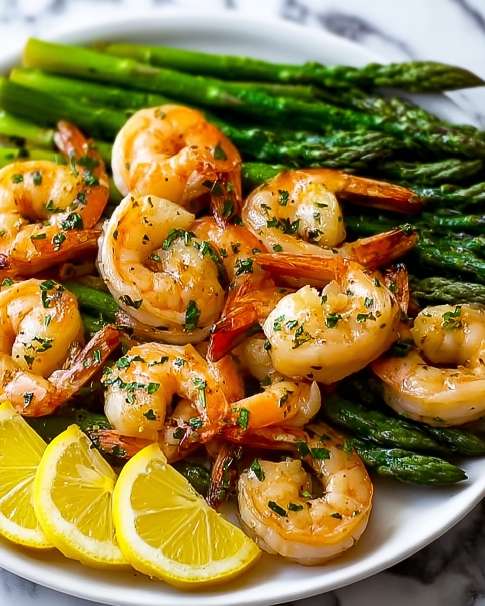 Lemon Garlic Shrimp and Asparagus Recipe - Recipe Image