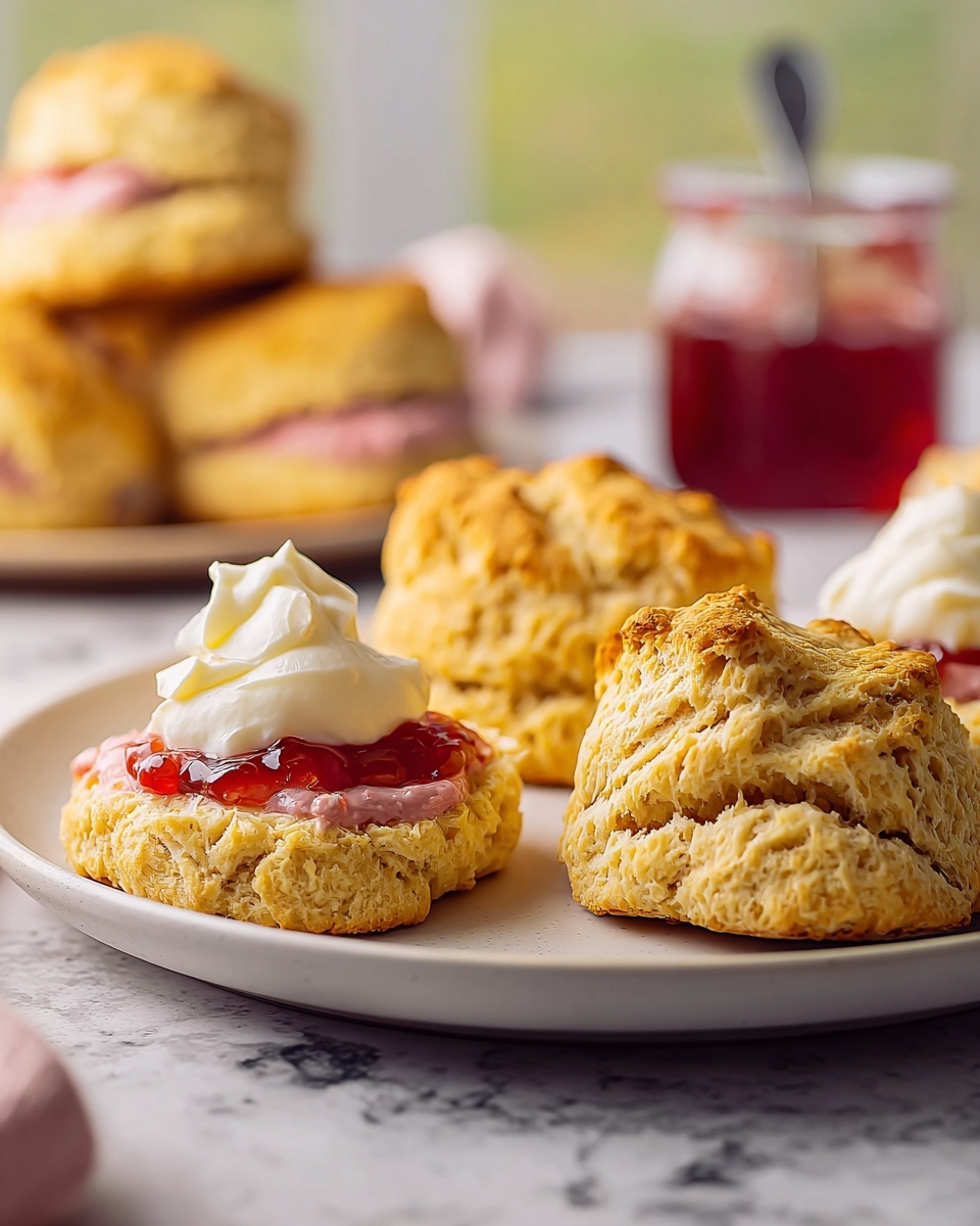 Rhubarb & Custard Scones Recipe - Recipe Image