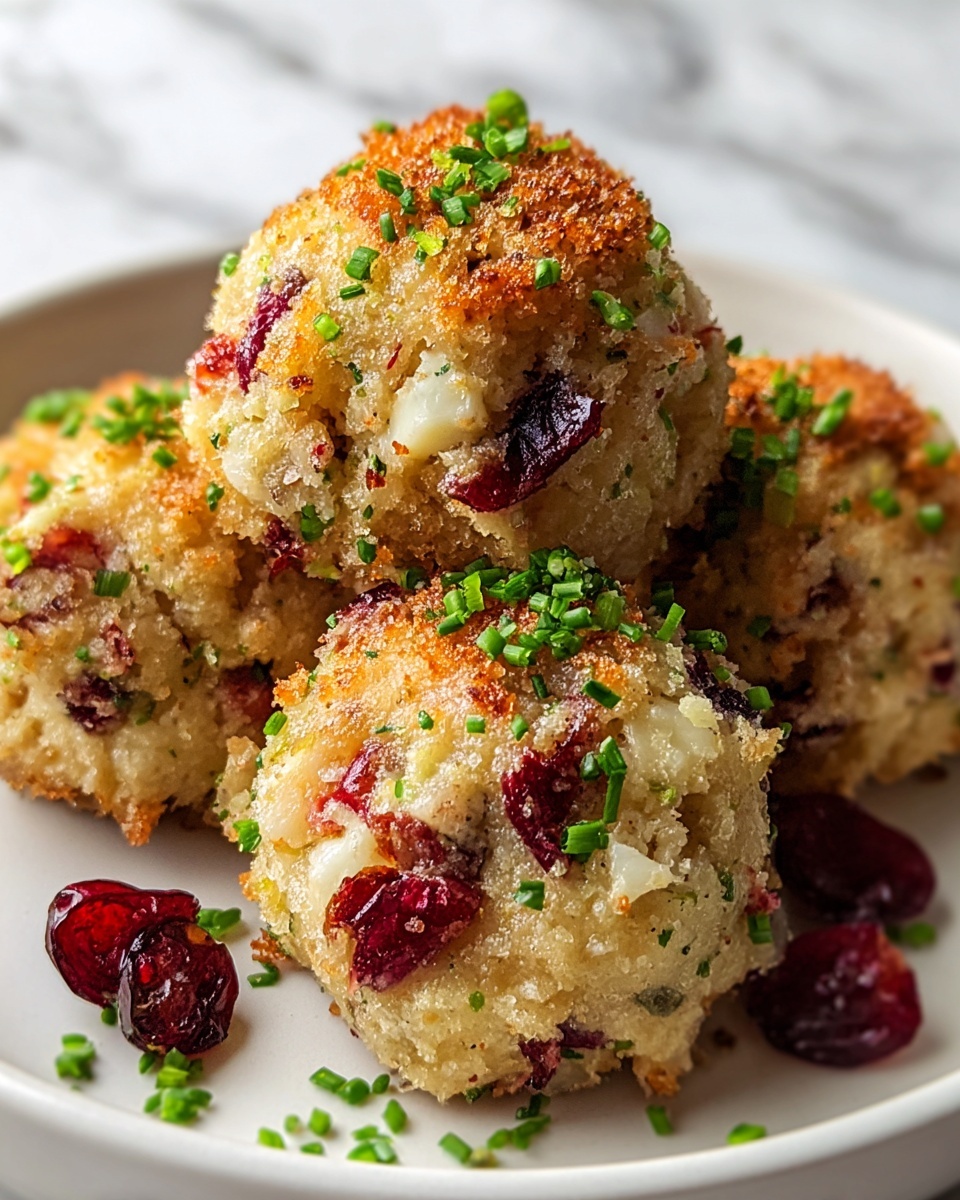 Cranberry Turkey Stuffing Balls Recipe - Recipe Image
