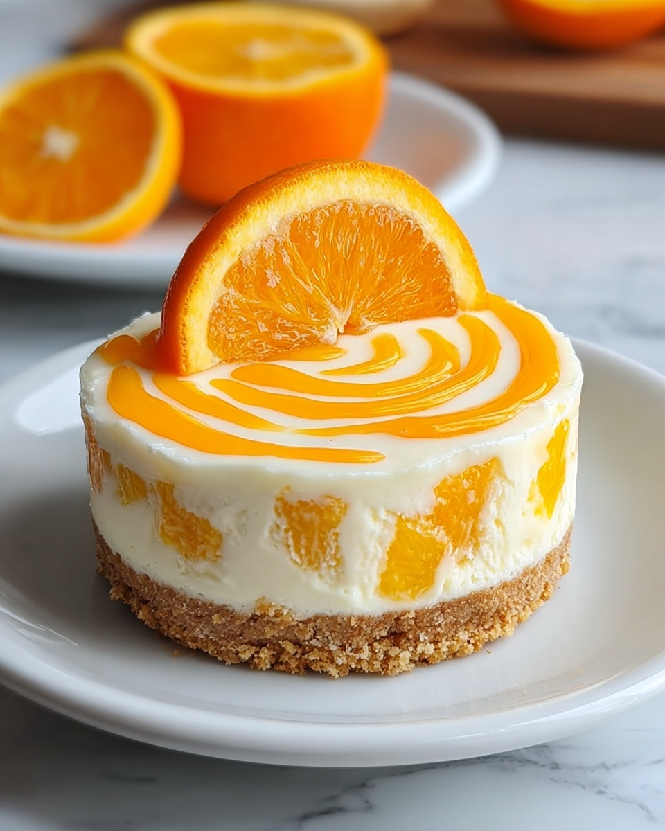 No-Bake Orange Creamsicle Cheesecake Recipe - Recipe Image