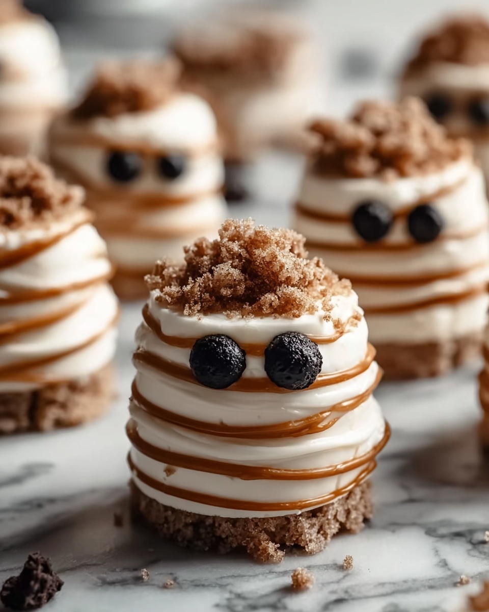 Mummy Wrapped Cheesecake Bites: A Spooktacular Treat Recipe - Recipe Image
