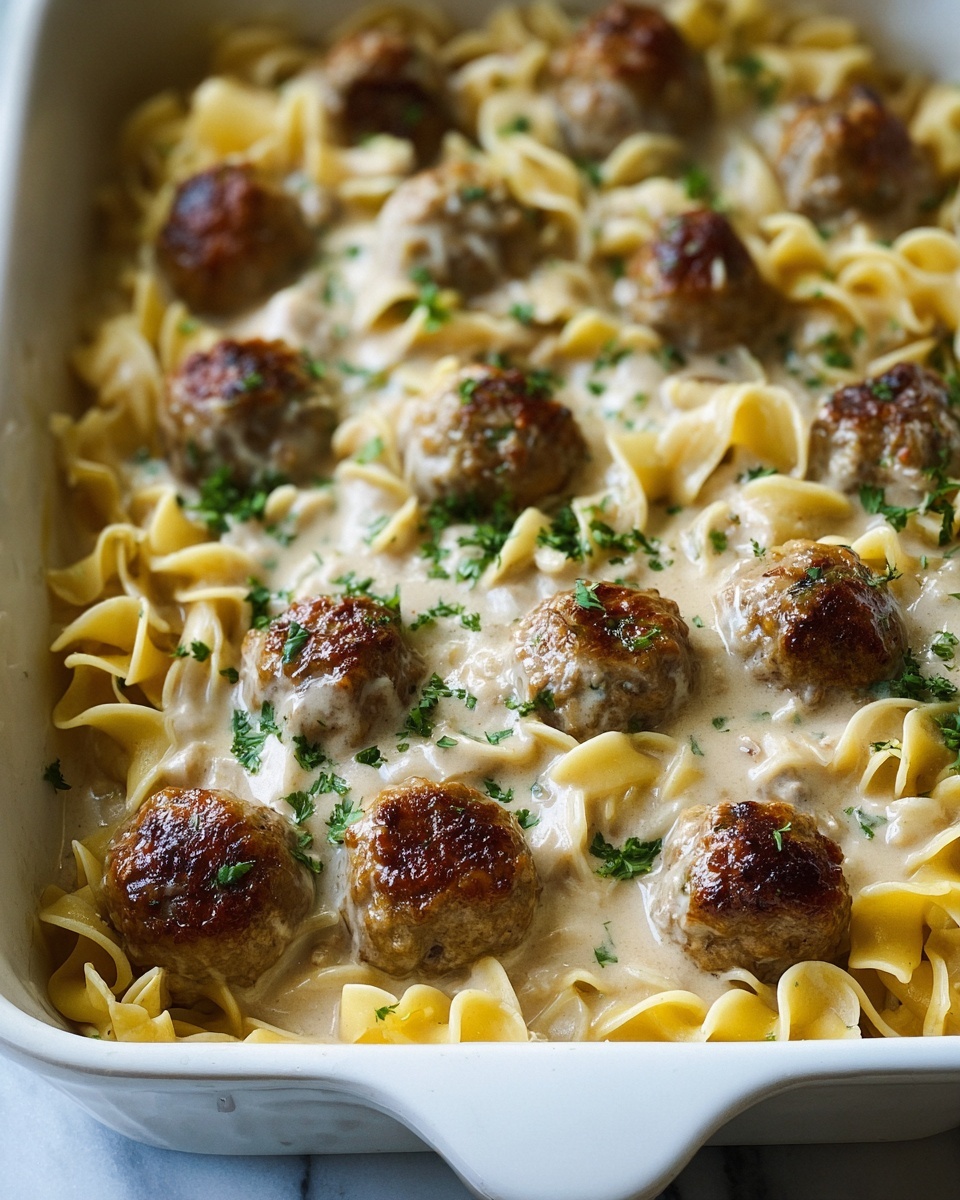 Swedish Meatball Noodle Bake Recipe - Recipe Image