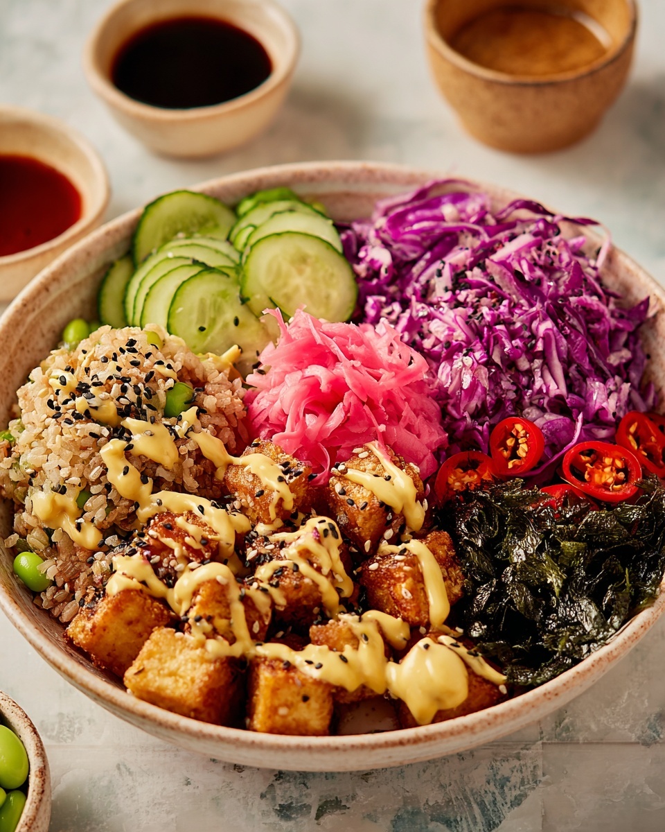 Honey & Soy Tofu Poke Bowl Recipe - Recipe Image