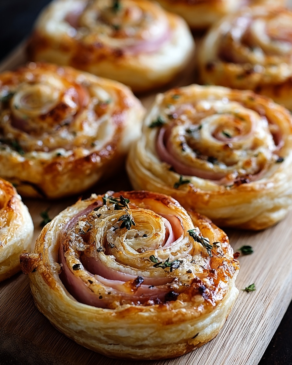 Ham and Cheese Puff Pastry Pinwheels Recipe - Recipe Image