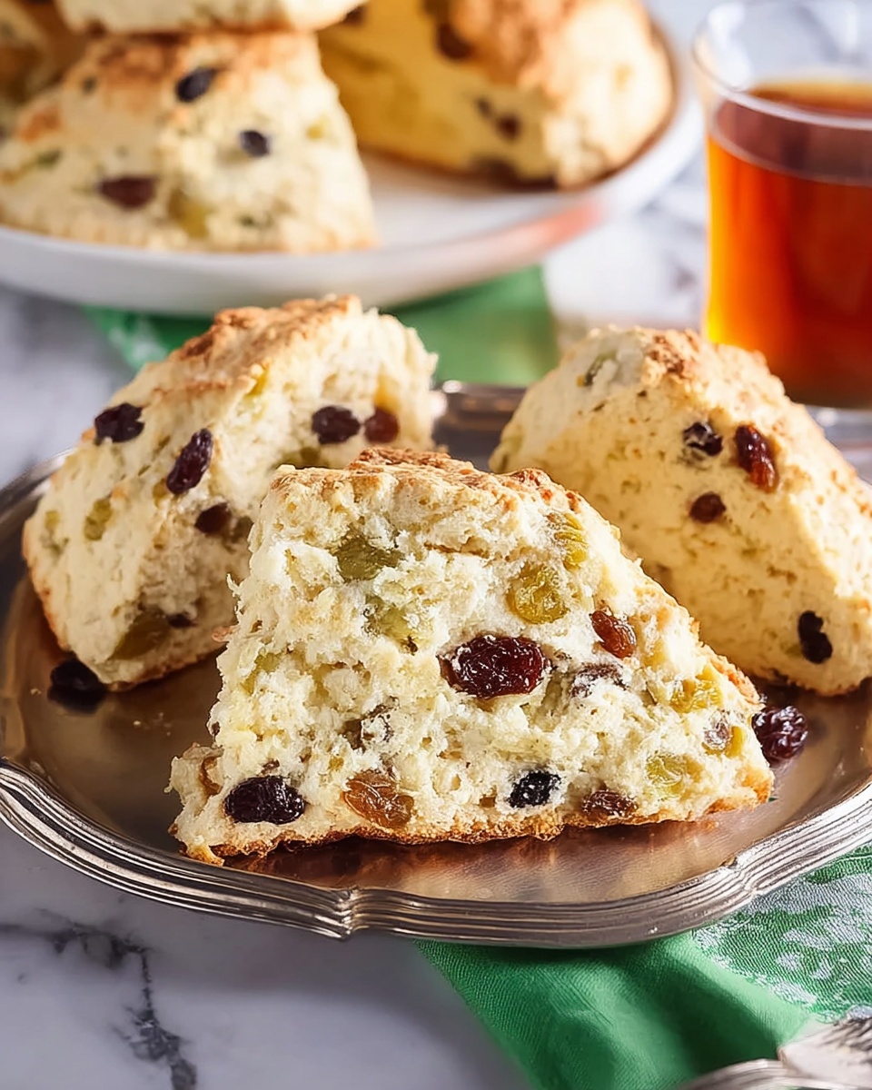 Irish Soda Bread Scones with Raisins and Orange Zest Recipe - Recipe Image