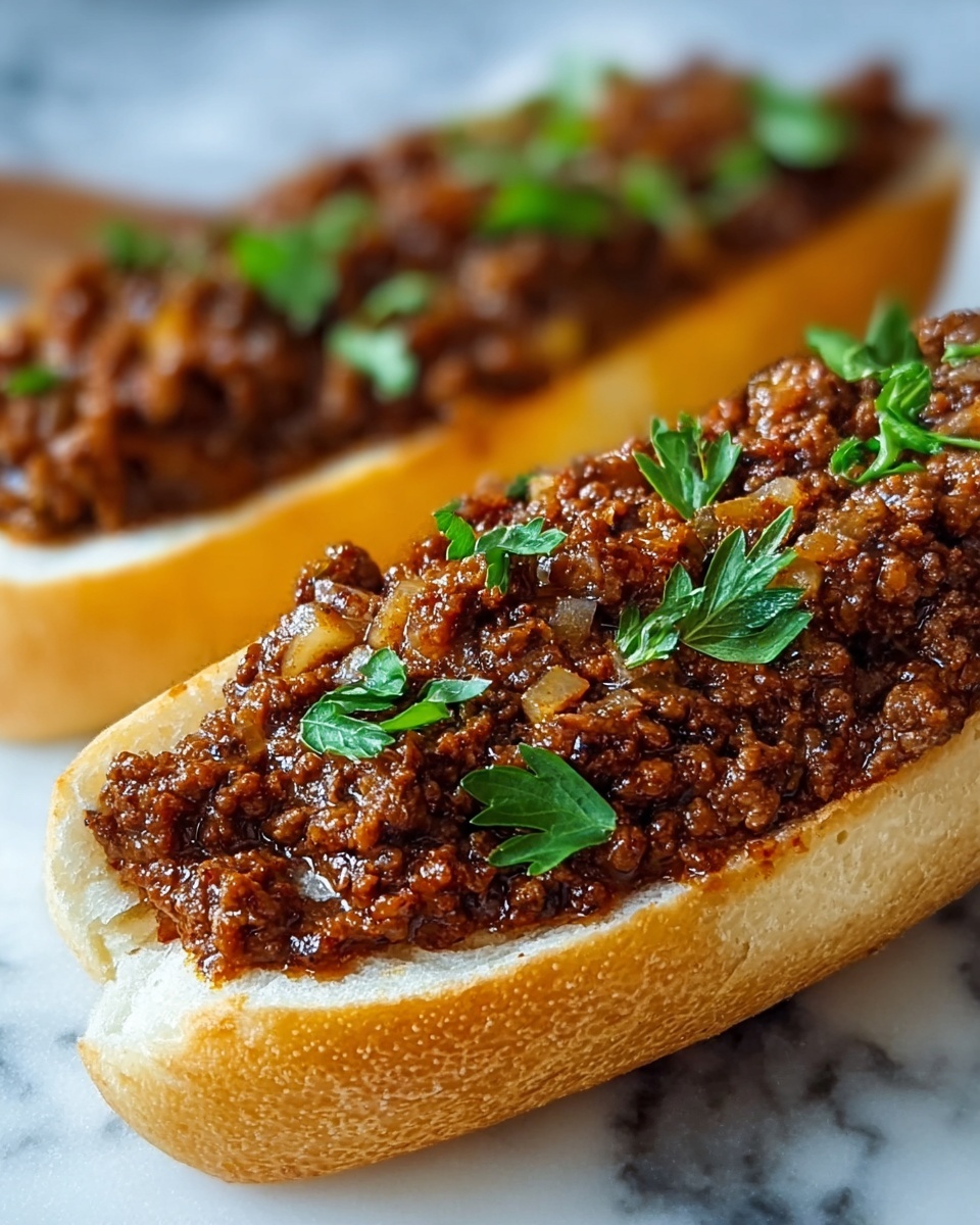 Italian Garlic Bread Sloppy Joes Recipe - Recipe Image