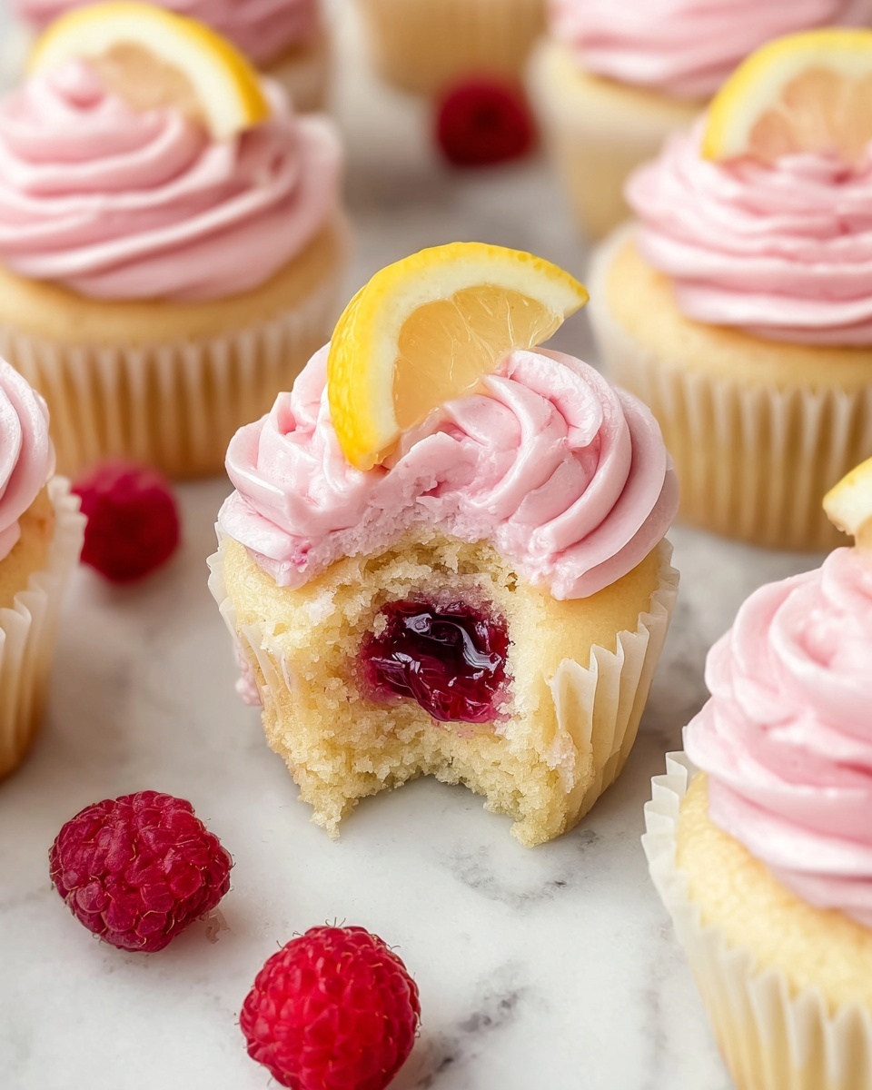 Lemon Raspberry Jam Cupcakes Recipe - Recipe Image