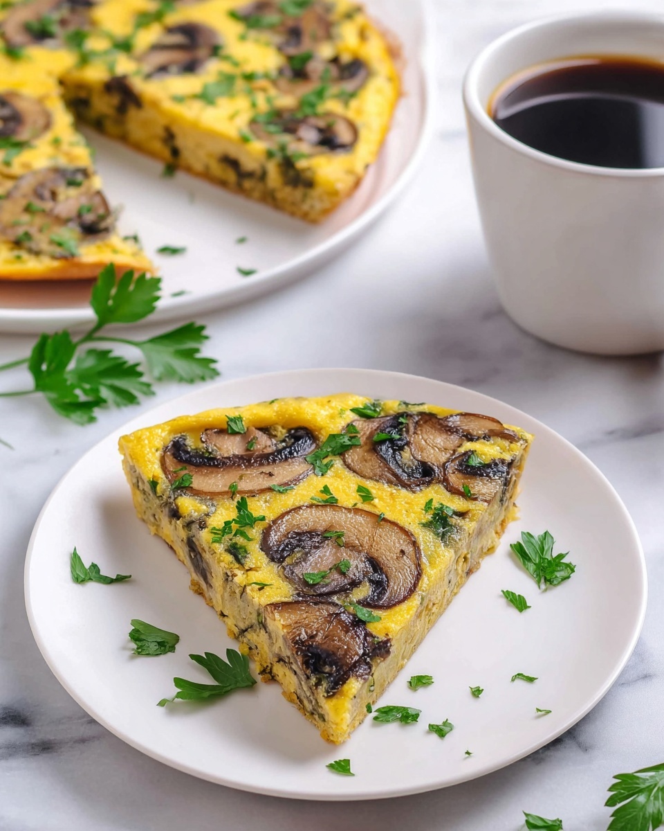 Spinach and Mushroom Frittata with Roasted Tomatoes Recipe - Recipe Image