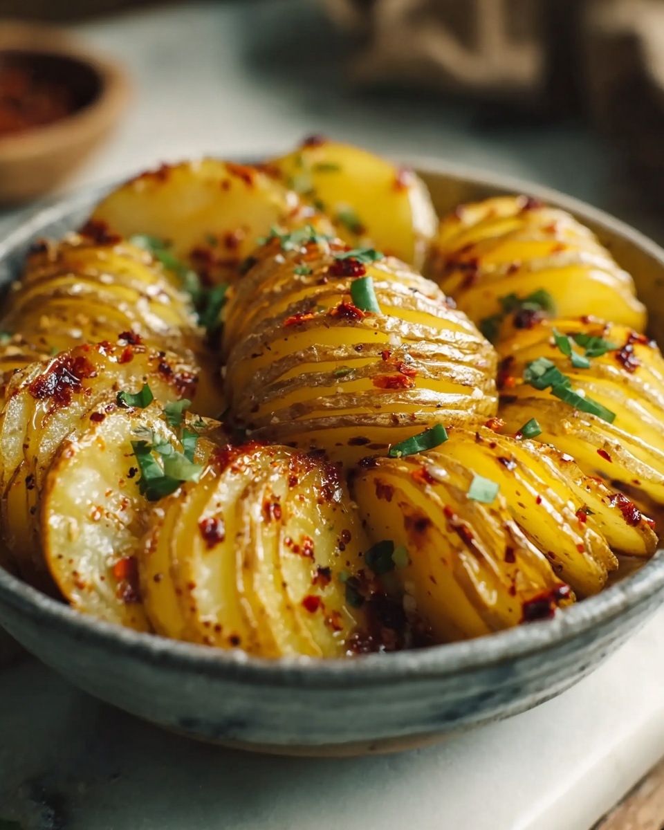 Salt & Pepper Mini Hasselback Potatoes with Cajun Dip Recipe - Recipe Image