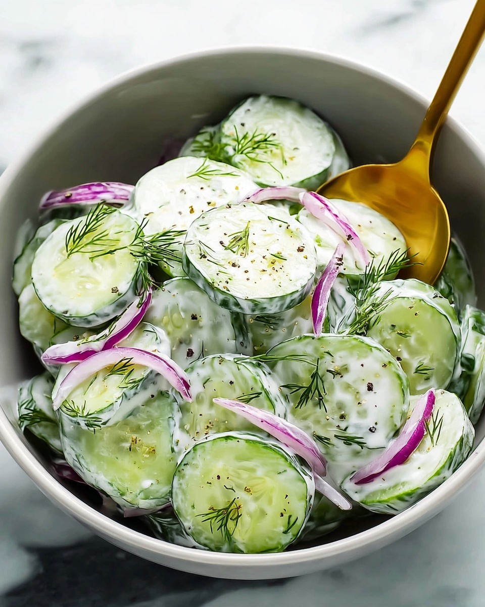 Creamy Cucumber Salad Recipe - Recipe Image