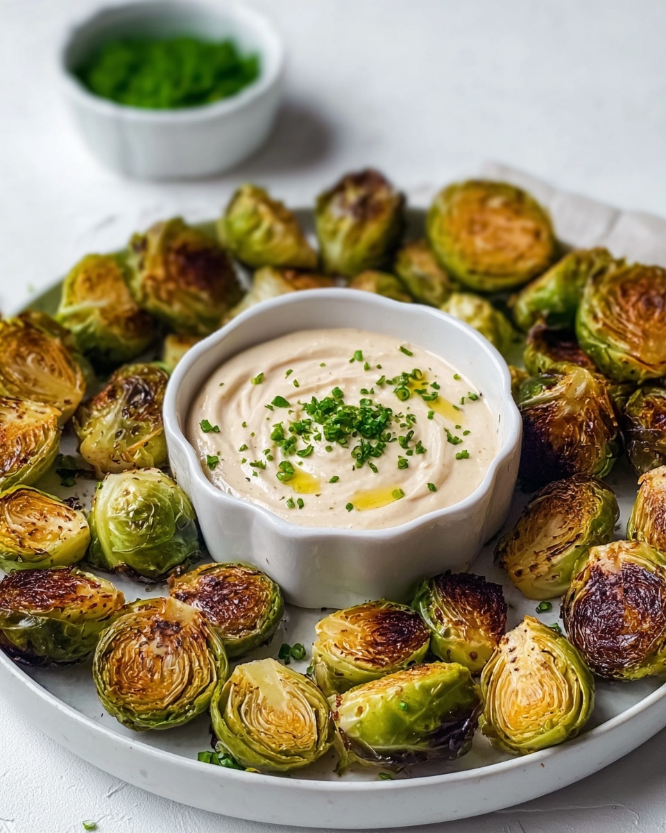 Crispy Brussels Sprouts With Dijon Aioli Recipe - Recipe Image