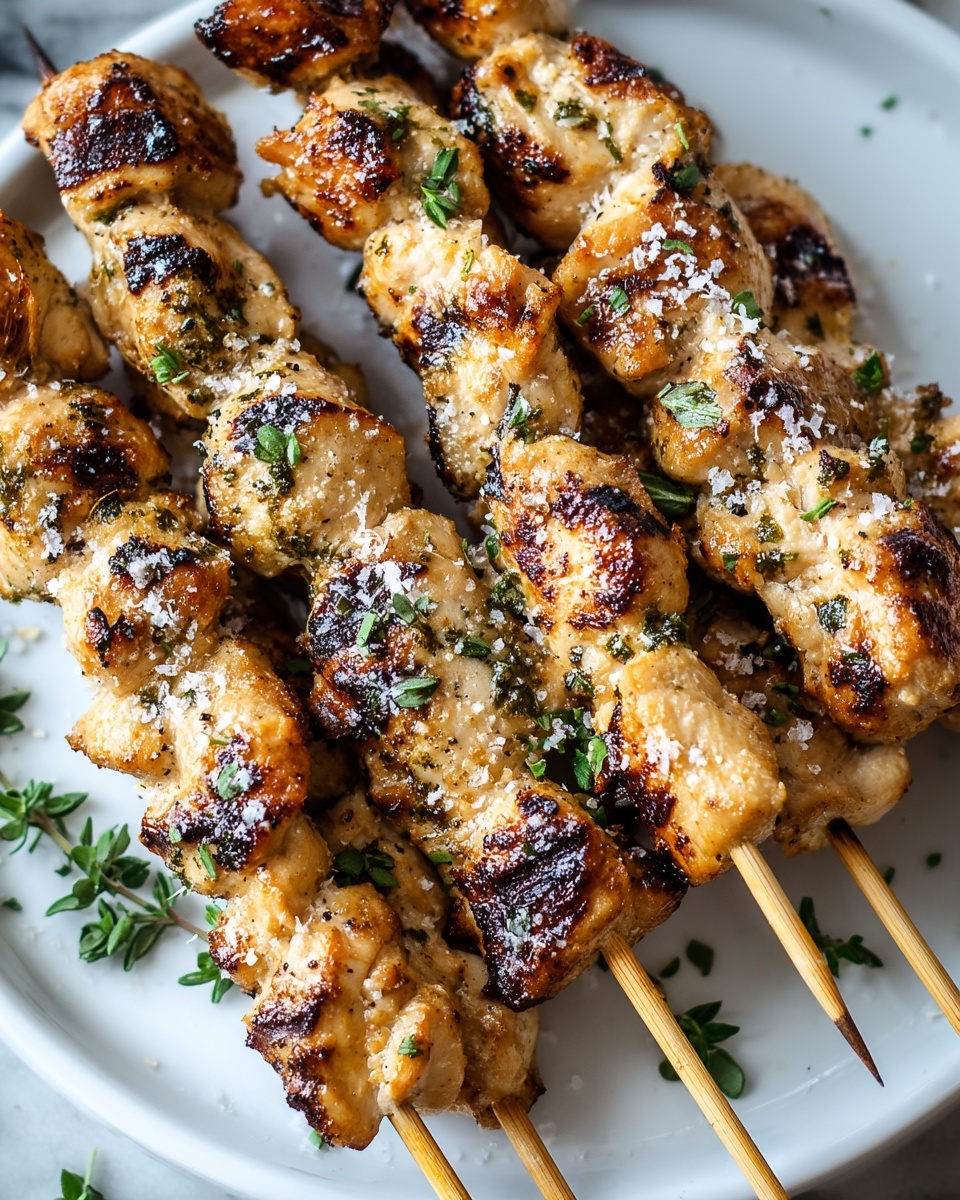 Garlic Parmesan Chicken Skewers Recipe - Recipe Image