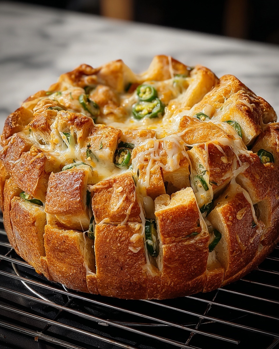 Jalapeño-Cheddar Pull-Apart Bread Recipe - Recipe Image