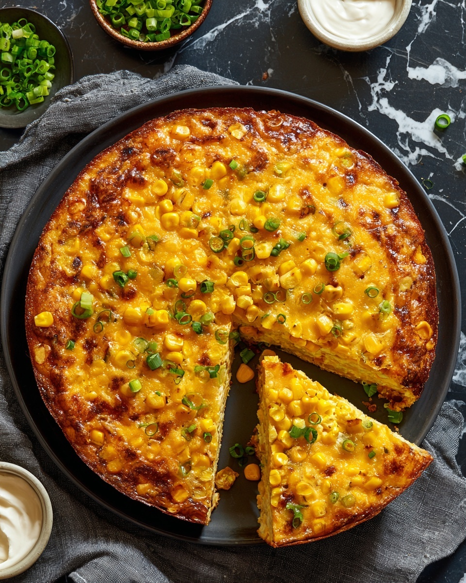 Cheesy Cream Cheese Corn Casserole Recipe - Recipe Image