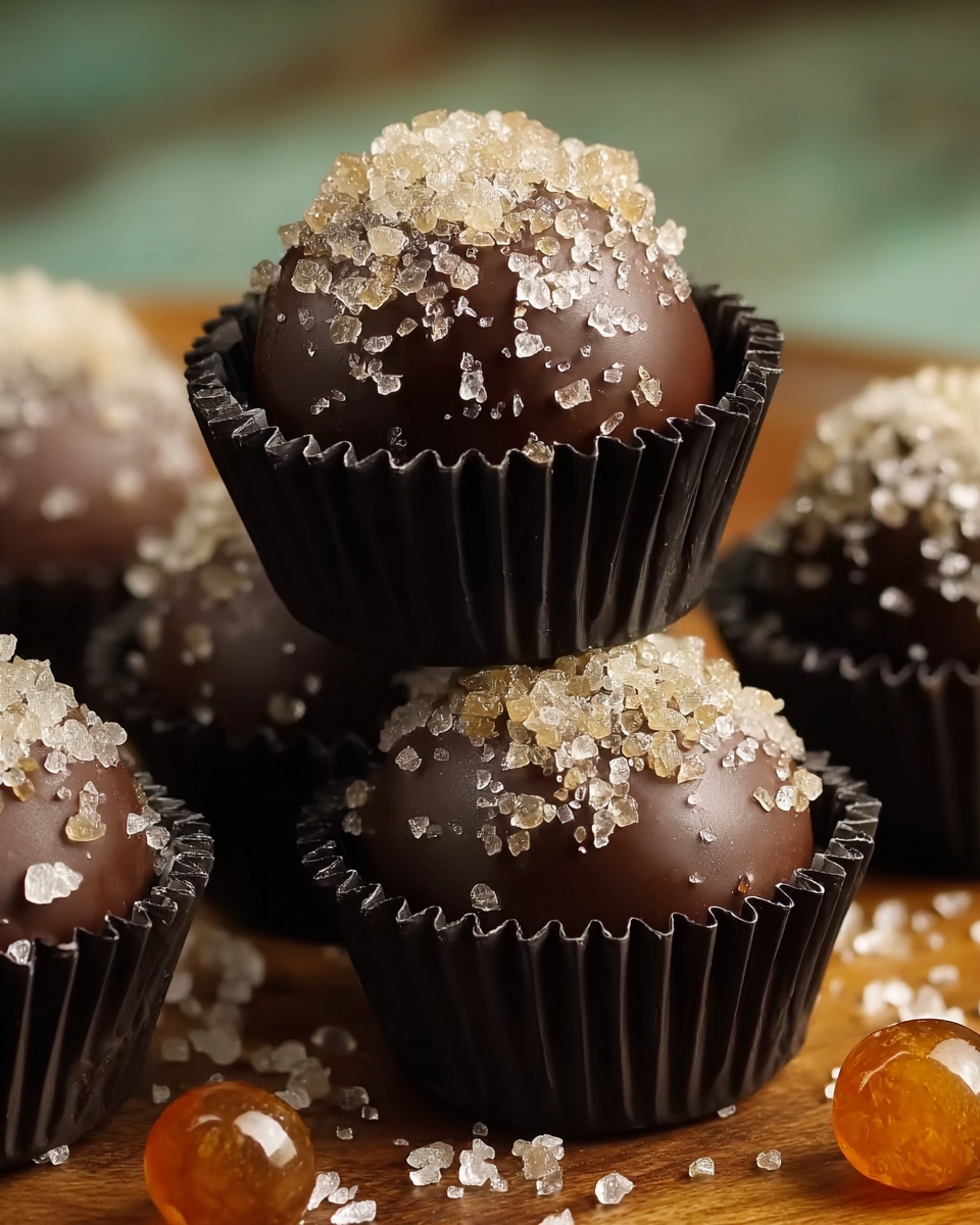 Salted Caramel White Chocolate Fudge Truffles Recipe - Recipe Image