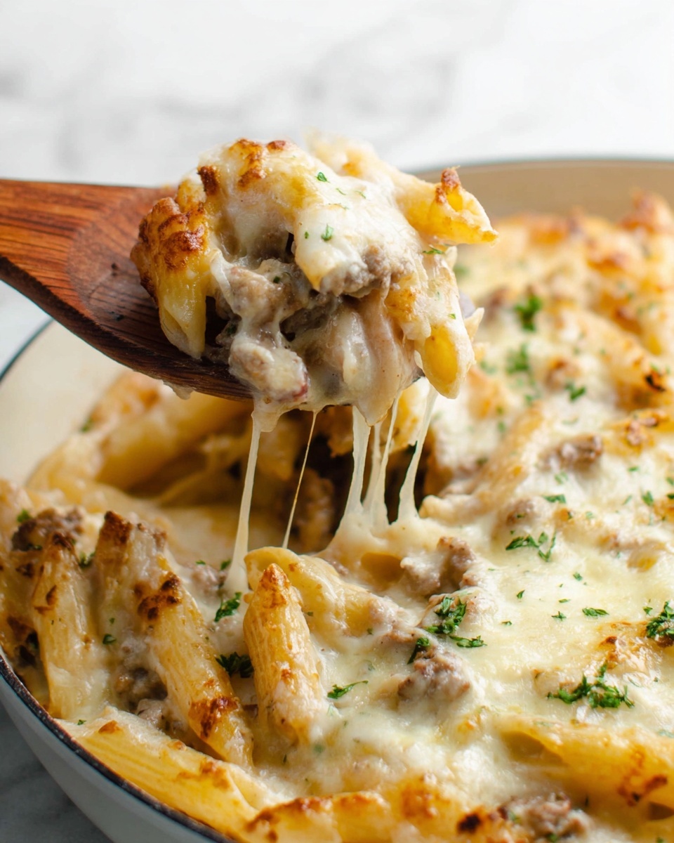 Ground Beef Alfredo Bake Recipe - Recipe Image