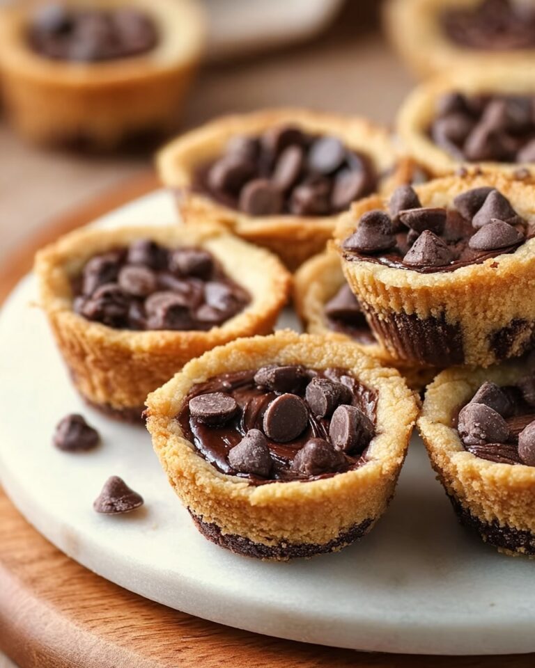 Fudge Filled Chocolate Chip Cookie Cups Recipe