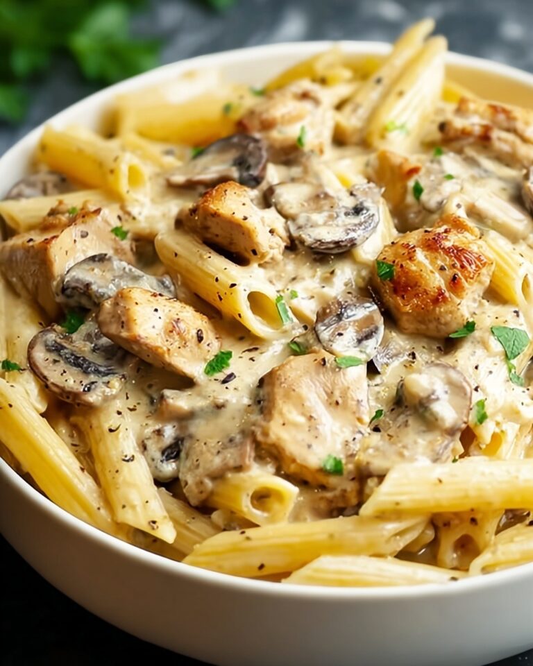 Creamy Chicken & Mushroom Pasta Recipe