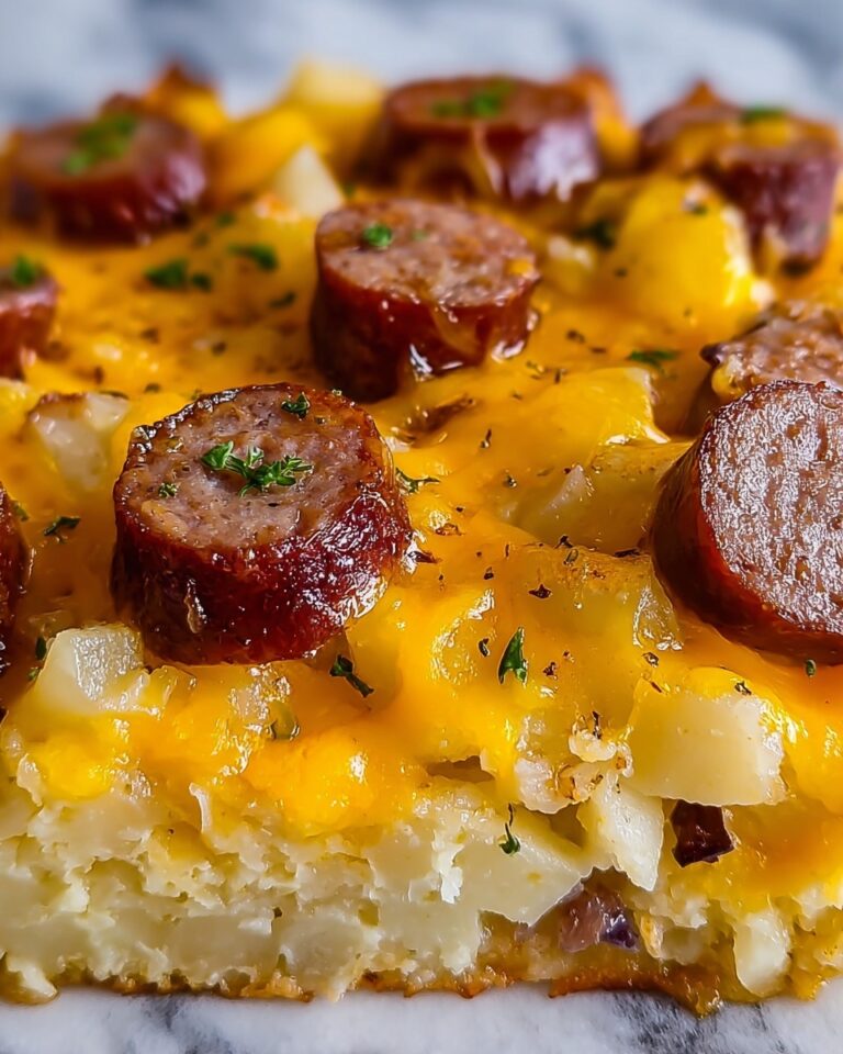 Cheesy Sausage & Hashbrowns Casserole Recipe