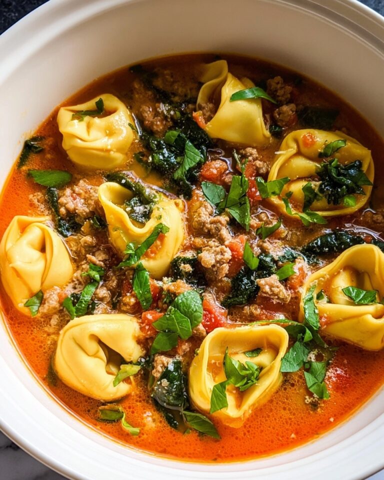 Tortellini Soup with Spinach and Parmesan Recipe