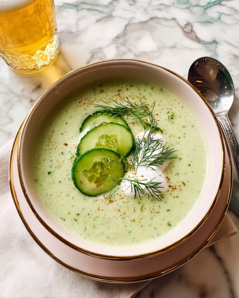 Cold Cucumber Soup with Yogurt and Dill Recipe