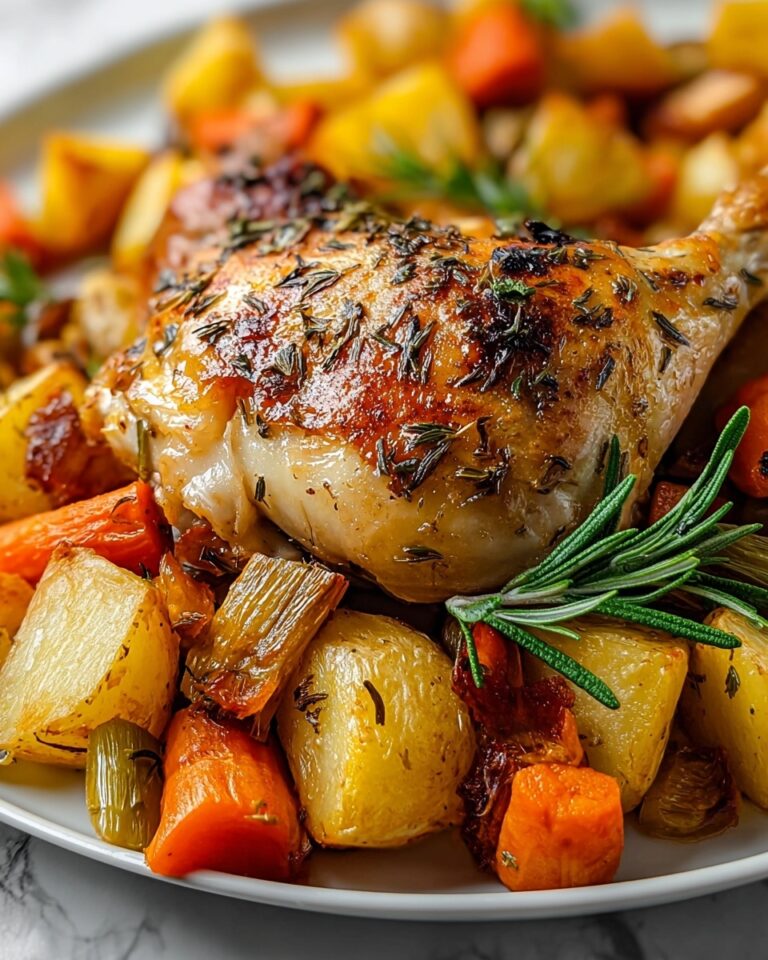 Roasted Herb-Seasoned Chicken with Roasted Vegetables Recipe