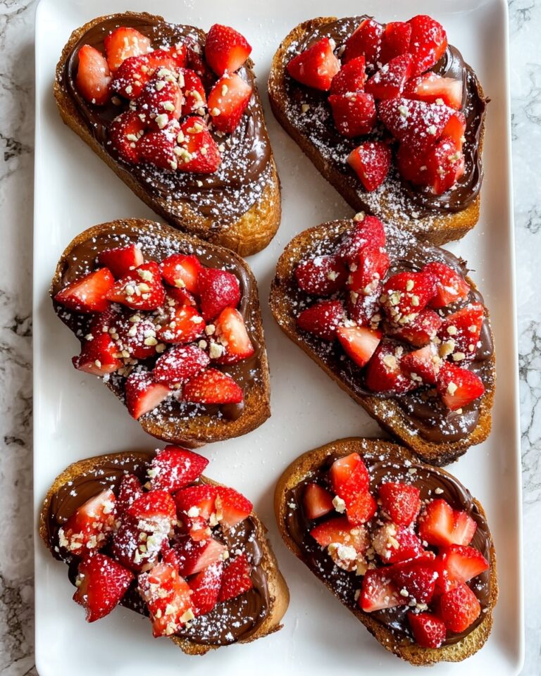 Chocolate Strawberry Bruschetta Dessert Recipe