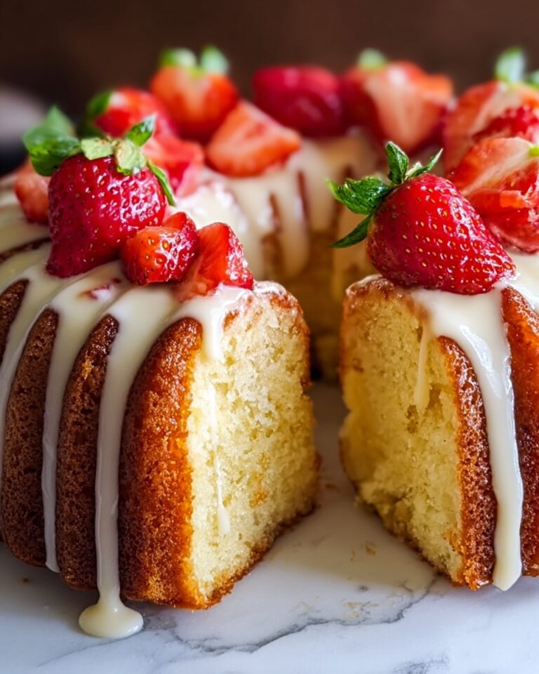 Lemon Cream Cheese Strawberry Pound Cake Recipe