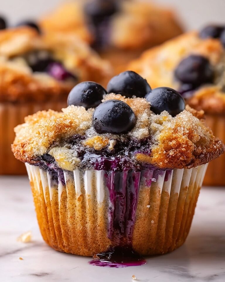 Blueberry Muffins with Lemon Zest and Crunchy Topping Recipe