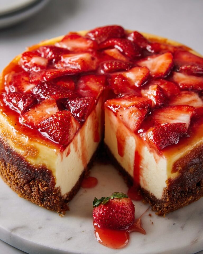 Next Level Baked Strawberry Cheesecake Recipe