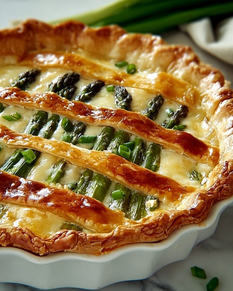 Asparagus Pie with Swiss and Parmesan Cheeses Recipe