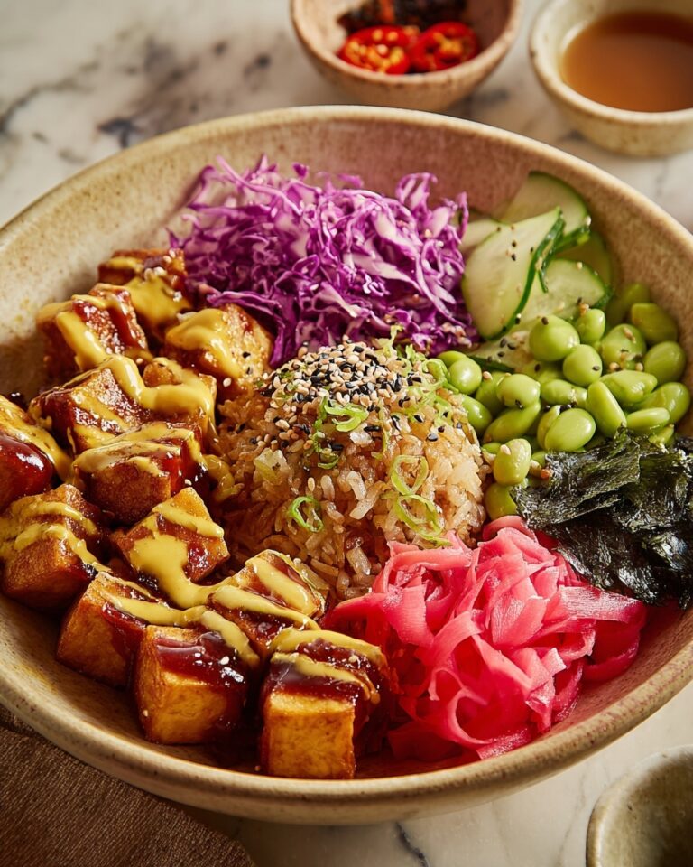 Honey & Soy Tofu Poke Bowl Recipe