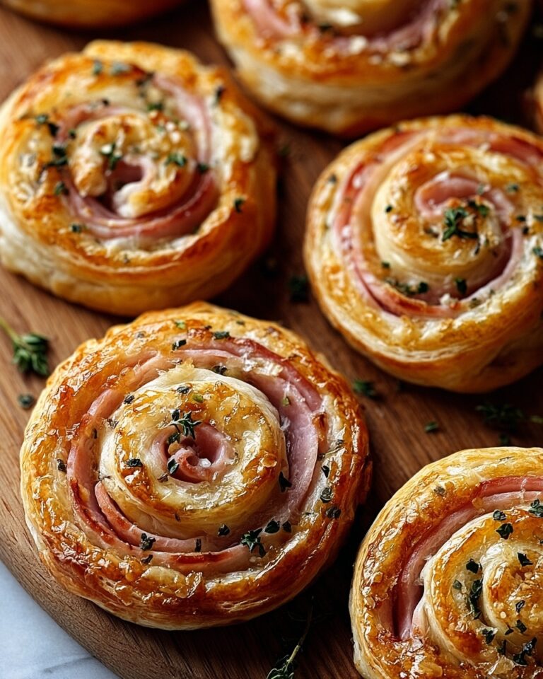 Ham and Cheese Puff Pastry Pinwheels Recipe