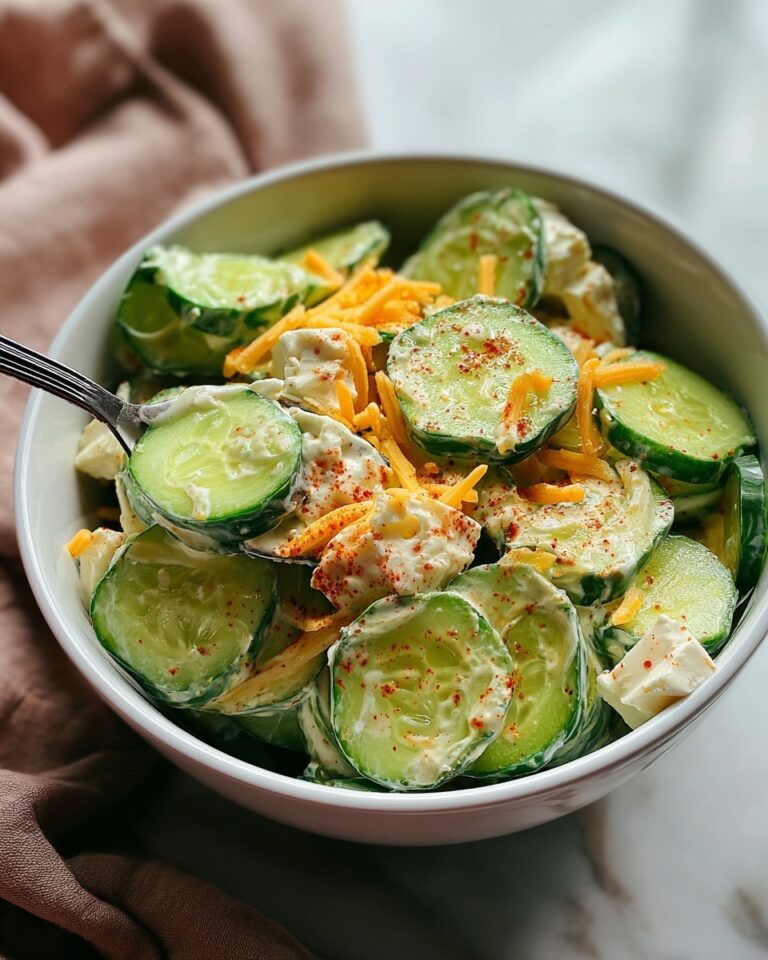 Cucumber Snack with Cheese and Savory Toppings Recipe