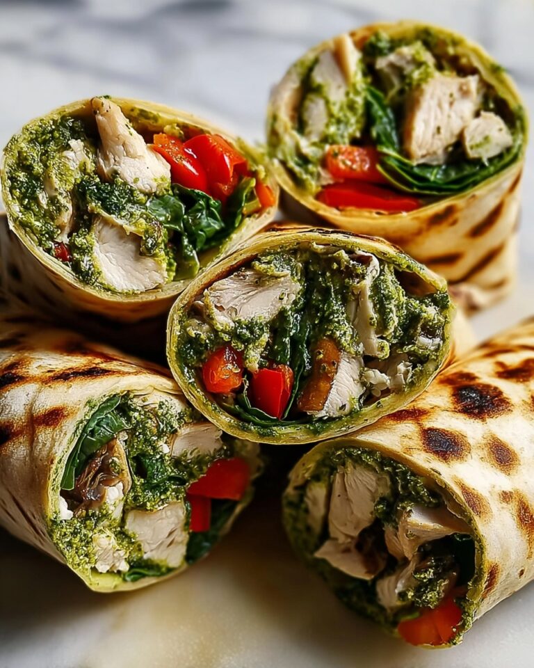 Pesto Chicken and Avocado Salad Wraps Recipe