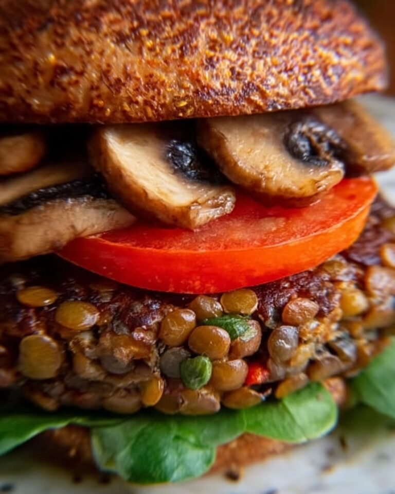 Mushroom Lentil Burgers Recipe