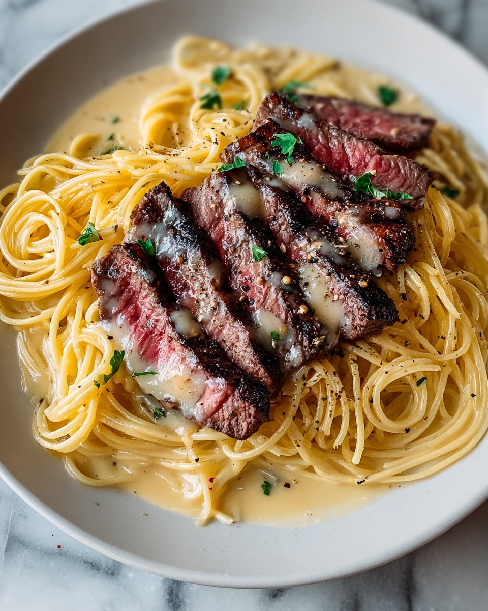 Garlic Butter Steak Lightning Noodles Recipe - Recipe Image