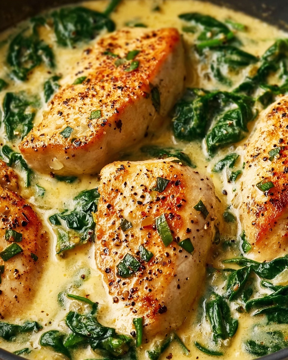 Creamy Chicken with Spinach Dinner Recipe - Recipe Image