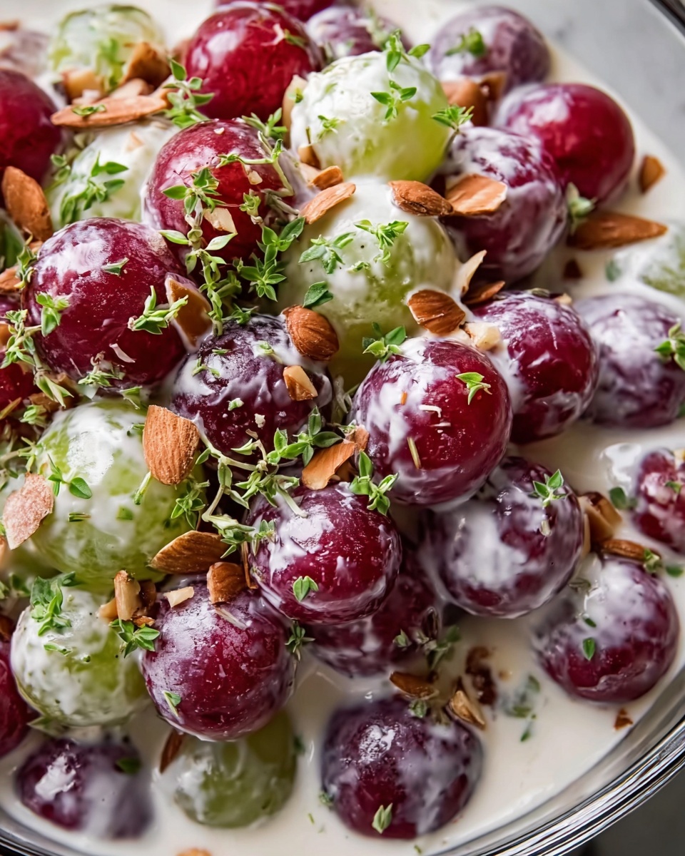 Creamy Grape Salad with Pecans and Brown Sugar Recipe - Recipe Image