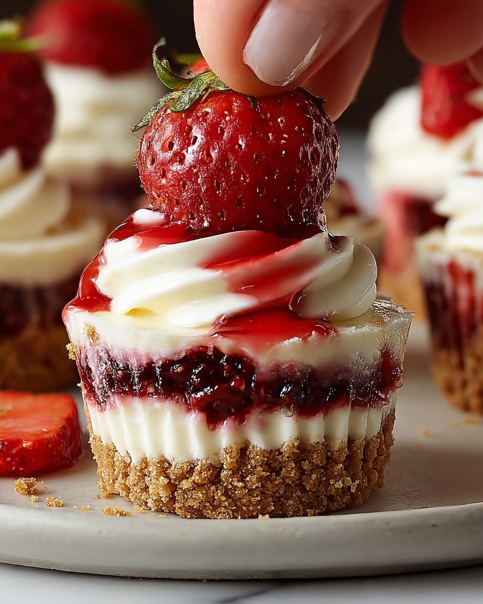 Mini Strawberry Cheesecake Cupcakes Recipe - Recipe Image