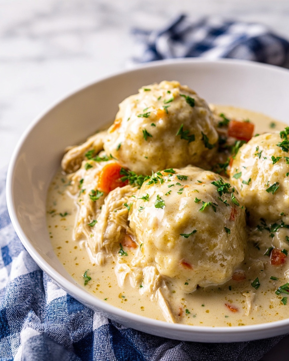 Easy Chicken and Biscuit Dumplings Recipe - Recipe Image