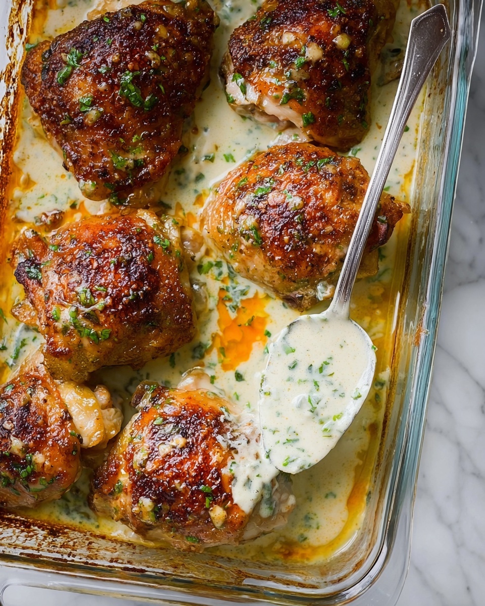 Creamy Baked Chicken Thighs Recipe - Recipe Image