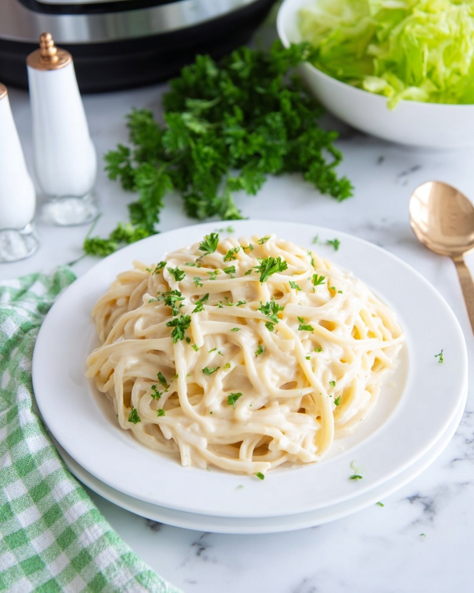 Instant Pot Cheesy Garlic Butter Spaghetti Recipe - Recipe Image