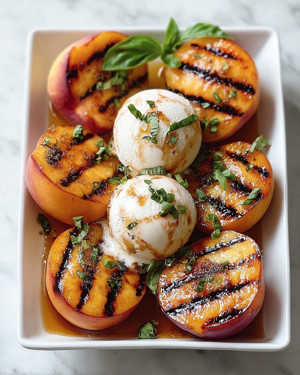 Grilled Peaches with Ice Cream Recipe - Recipe Image