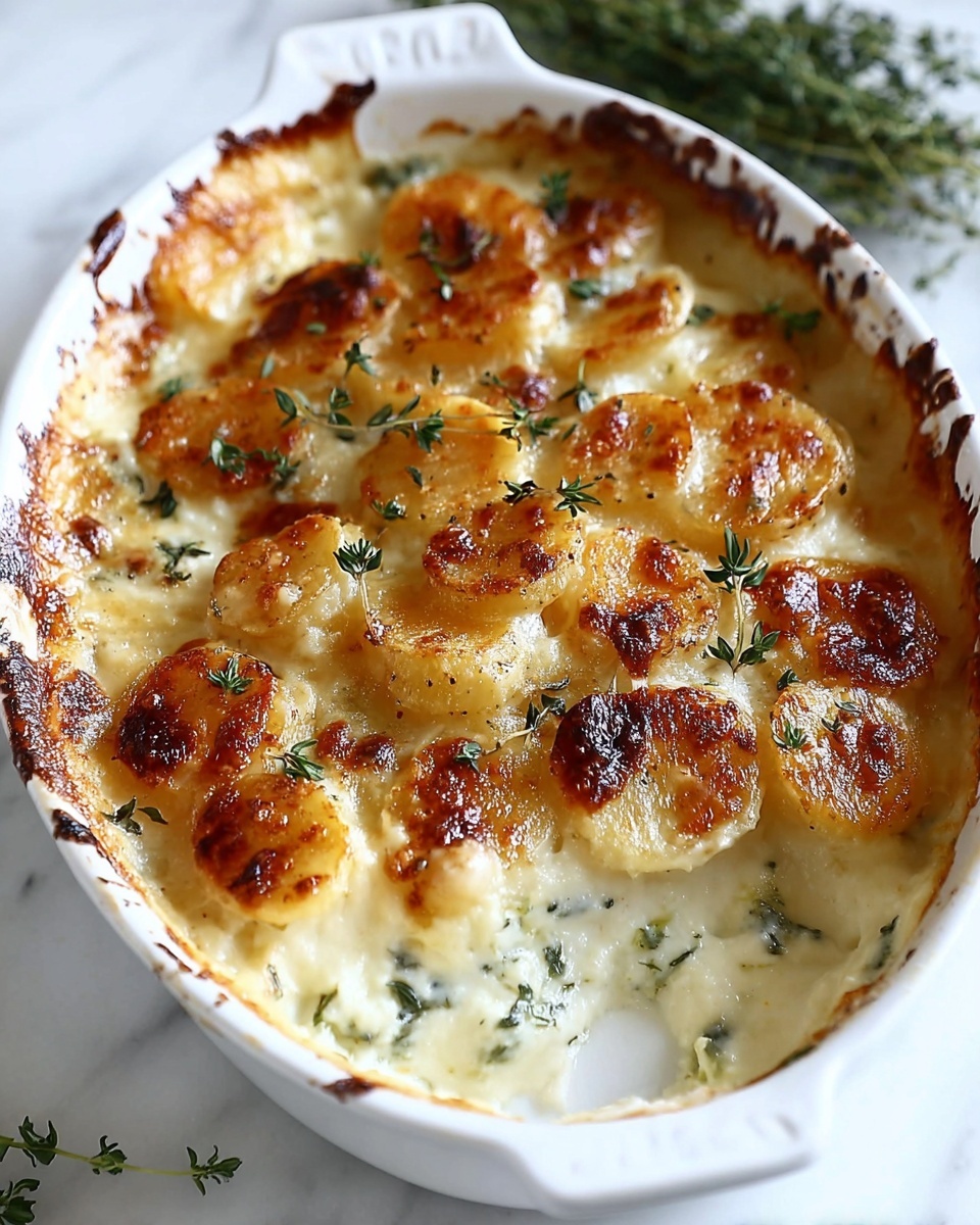 Easy Creamy Scalloped Potatoes Recipe - Recipe Image