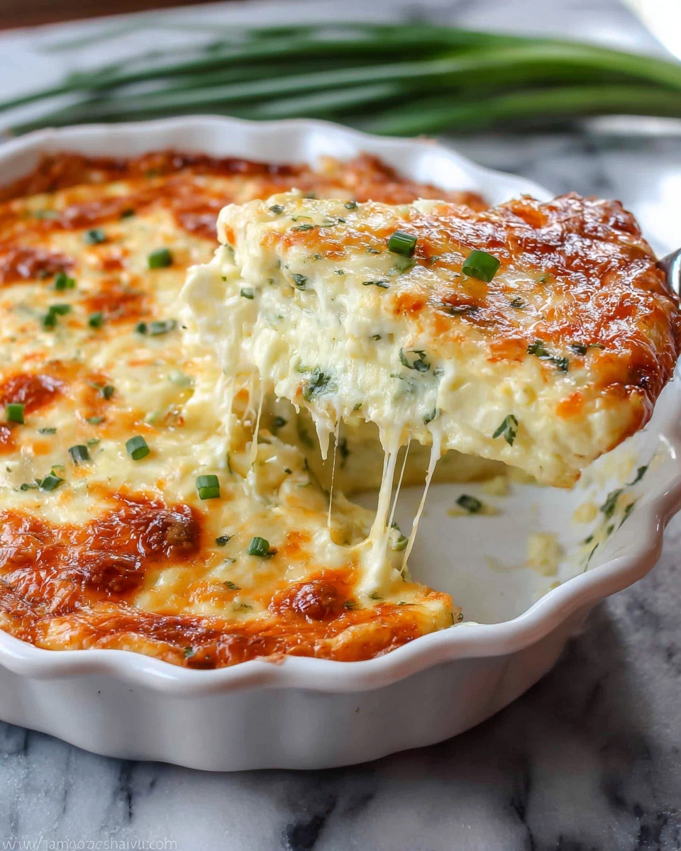 Cabbage Casserole with Dill, Green Onion, and Mozzarella Recipe - Recipe Image